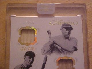 Babe Ruth Ty Cobb Honus Wagner 2019 Flawless 3X Game Bat 08/10 Hall Of Fame 2