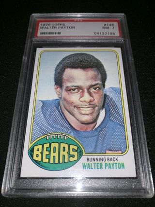 1976 Topps 148 Walter Payton Rookie Card Psa 7 Bears Centered