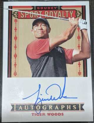 2019 Goodwin Champions Tiger Woods Goudey Sport Royalty Autographs 1:8,  213 Auto