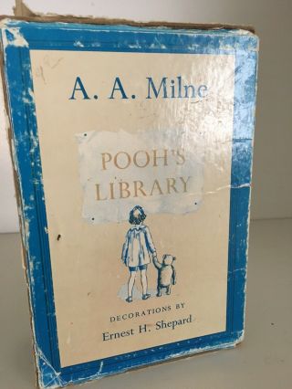 Vintage Winnie - The - Pooh Boxed Set 4 Volumes Dust Jackets Library Bound A A Milne