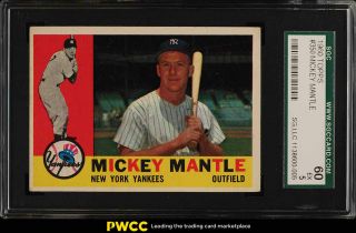 1960 Topps Mickey Mantle 350 Sgc 5 Ex (pwcc)