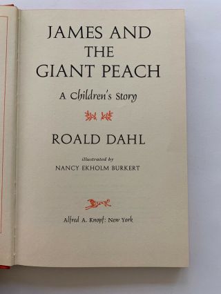 James and the Giant Peach - Roald Dahl - First Edition 1961 3