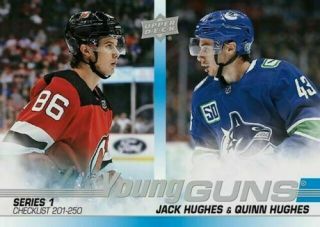 2019 - 20 Upper Deck Hockey Series 1 Set Of 50 Young Guns 201 - 250 Ud 2019/20