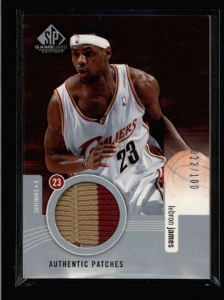 Lebron James 2004/05 Sp Game Authentic Patches 022/100 (2nd Year) Ss8561