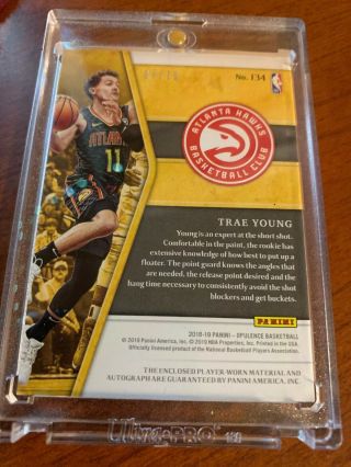 2018 - 19 Opluance Trae Young Patch Auto 4/79 3