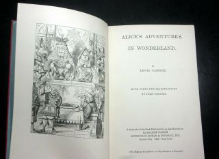 LEWIS CARROLL ALice in Wonderland 1ST EDITION (Facsimile) w/42 TENNEIL ILLUS. 3