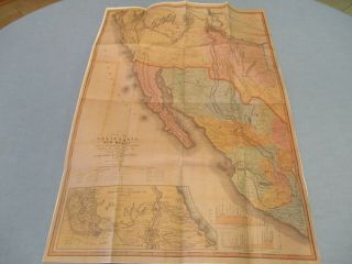 J.  Disturnell Folded 1849 Map Of California,  Mexico And Adjacent Countries