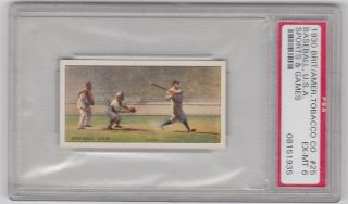 1930 British American Tobacco Baseball Card Babe Ruth Psa 6 Sports & Games