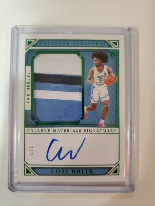 2019 - 20 National Treasures Coby White Rpa Emerald Rc Auto 5/5