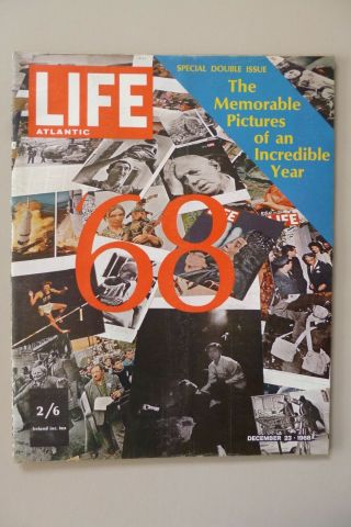 Life Magazines; 1968 Pictures Of The Year.  1969 Special Double Issue Uk Editions