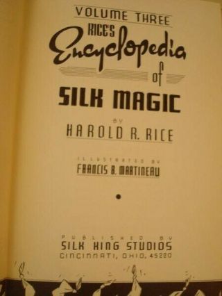 RICE ' S ENCYCLOPEDIA OF SILK MAGIC VOLUME THREE 2