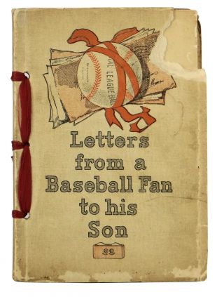Letters From A Baseball Fan To His Son By Clough S.  Dewitt 1st Edition 1910