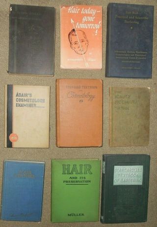 Vintage Hair Culture,  Barbering,  Cosmetology,  Beauty Textbooks (9 Books)