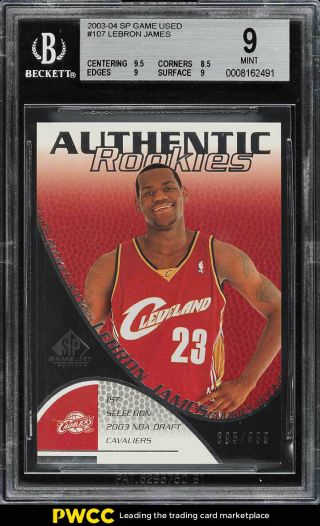 2003 Sp Game Lebron James Rookie Rc /999 107 Bgs 9 (pwcc)