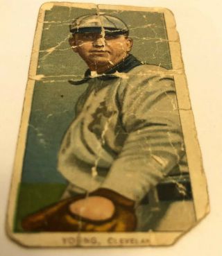 1909 - 11 T206 Cy Young Sweet Caporal 350 Subjects Glove Showing Cleveland Hof