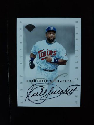 1996 Leaf Signature Extended Autograph 163 Kirby Puckett Sp/1000