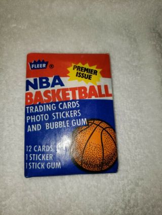 (1) 1986 - 87 Fleer Basketball Wax Pack English Sticker