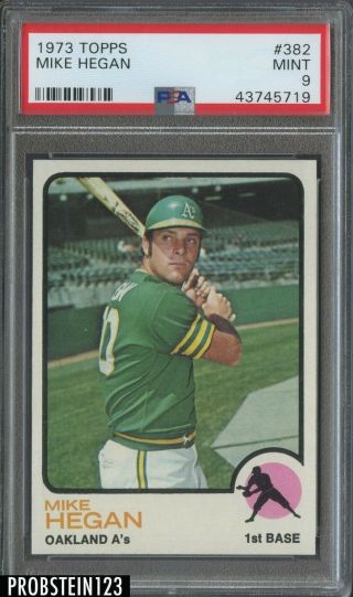 1973 Topps 382 Mike Hegan Oakland A 
