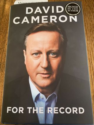 David Cameron For The Record First Edition 1/1 Hand Signed Unread Eu