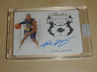 2018 - 19 Panini Flawless Encased Excellence Autograph Auto Kobe Bryant 02/25