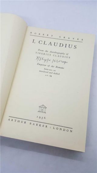 1936,  Robert Graves,  I,  Claudius,  Claudius the God and His Wife Messalina 2