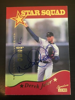 1995 Autograph Signature Rookies Sr Old Judge Star Squad Derek Jeter Ss3 X/ 250