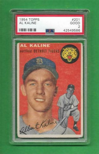 1954 Topps 201 Al Kaline Rookie Psa Good 2 Detroit Tigers Baseball Card