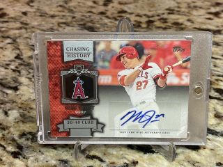 2013 Topps Mike Trout Chasing History Auto