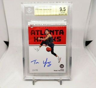 2018 - 19 Panini Encased Ns Rookie Auto Red Trae Young /25 Bgs 9.  5,  Au 10 Wow