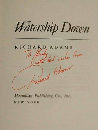 Watership Down,  Bce Hardcover Signed By Richard Adams