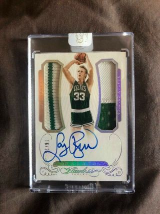 2014 - 15 Flawless Greats Larry Bird /25 Patch Auto