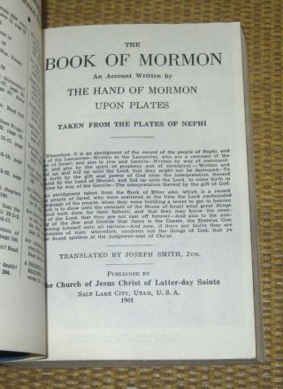 Book of Mormon | Blue Angel Moroni Cover 1961/1973 LDS Scripture 3