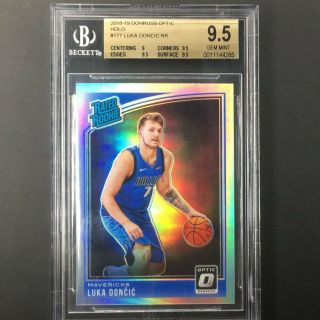 18 - 19 Donruss Optic Luka Doncic Rated Rookie Silver Holo Bgs 9.  5