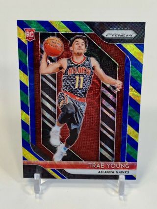 2 2018 - 19 Prizm Choice Trae Young RC Red Autograph & Blue Yellow Green Refractor 2