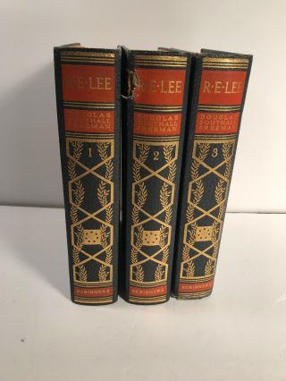 R.  E.  Lee A Biography By Freeman,  1936,  Illustrated,  Pulitzer Edition,  3 Volumes