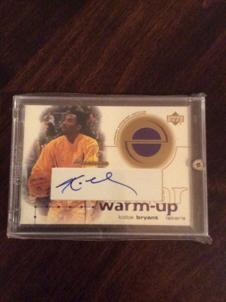 2001 Upper Deck Kobe Bryant Warm Up Autograph Los Angeles Lakers