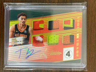 Trae Young 2018 - 19 Panini Absolute Tools Of The Trade 6 Piece Patch Rc Auto 1/5