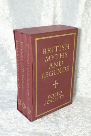 Folio Society British Myths And Legends 3 Books W/slipcase Hb 2003 5th Print