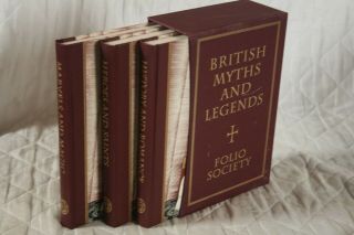 Folio Society British Myths And Legends 3 Volume Boxed Set