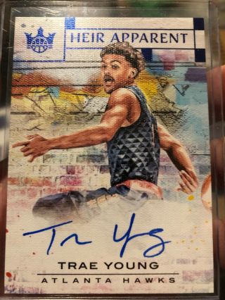 2018 - 19 Court Kings Heir Apparent Trae Young Sapphire Rookie Auto 5/25 