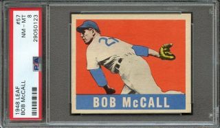 1948 Leaf Bob Mccall 57 Nmmt Psa 8