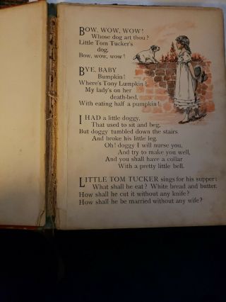 Antique book GEMS FROM MOTHER GOOSE McLoughlin Bros CHROMOLITHOGRAPHS 1890 ' s 3