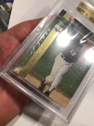 1992 Classic 4 Sport Gold /9500 Derek Jeter BGS 9.  5 W 10 Surface And 3 9.  5 Subs 2