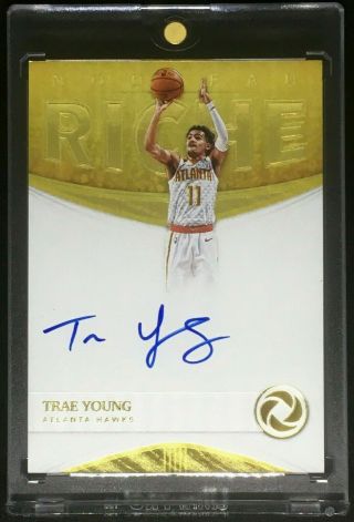 Trae Young 18/19 Opulence Nouveau Riche On Card Rookie Rc Auto 02/25