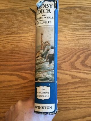 MOBY DICK,  Melville,  Illus by ANTON OTTO FISCHER,  1931,  John C.  Winston,  HCDJ 2