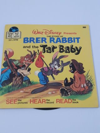 Rare Find - Walt Disney Presents Brer Rabbit And The Tar Baby 1971 Book & Record