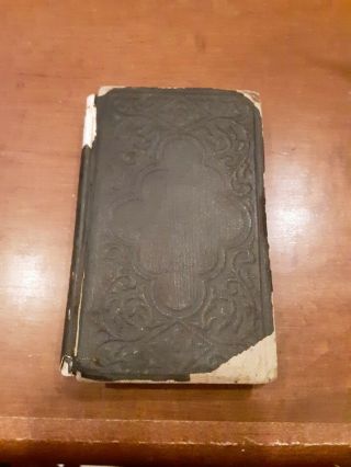 Leather Antique Pocket Testament Civil War Bible 1862 (no.  7 hospital) KY 2