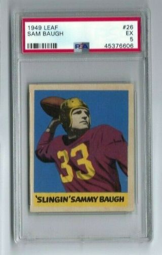Slingin Sammy Baugh 1949 Leaf 26 Psa 5 Washington Redskins