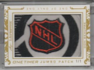 Don Beaupre 2018 - 19 Leaf Ultimate One Timer Jumbo Patch 1/1 /1 Nhl Shield