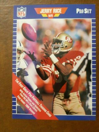 Jerry Rice 1989 Pro Set 8 " X 11  Card " - Rare 2 San Francisco 49 